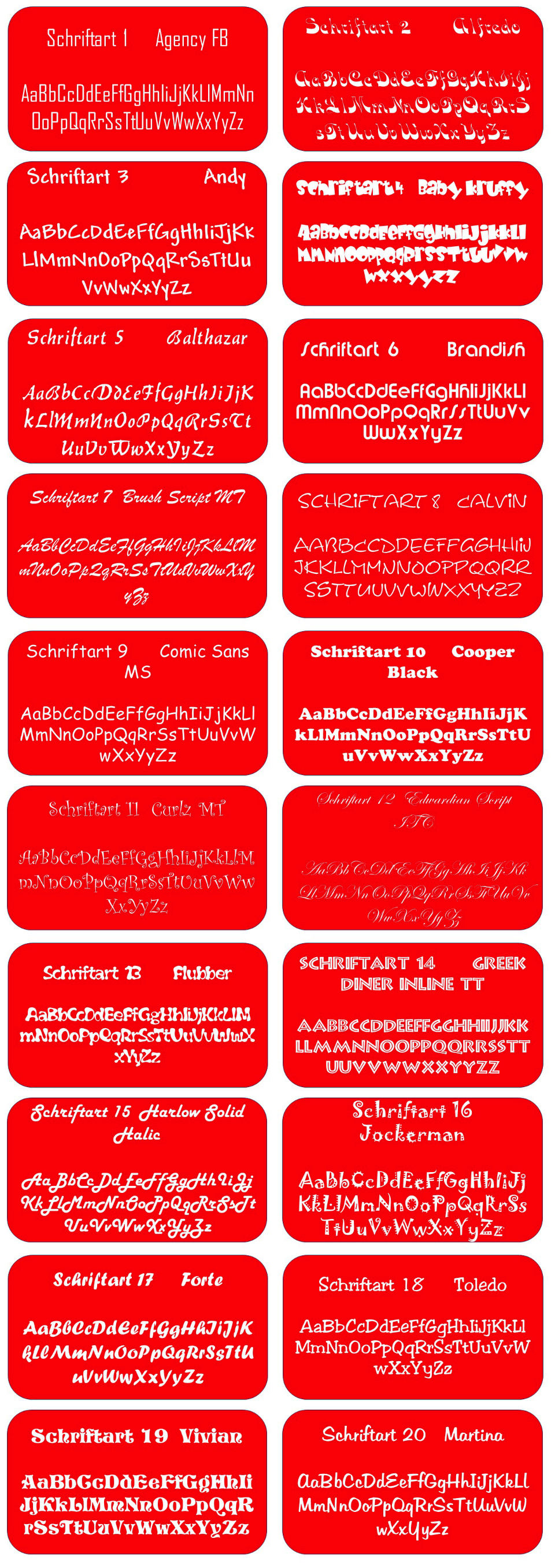 schriftart